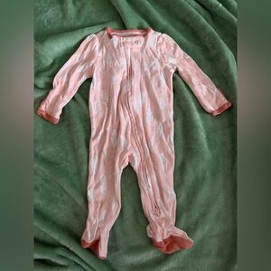 Cloud Island Pink Feather Kids Footie